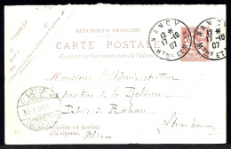 ENTIER POSTAL 10c MOUCHON - NANCY 1907 - - Standard Covers & Stamped On Demand (before 1995)