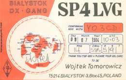 Polish Amateur Radio Station QSL Card Poland Y03CD SP4LVG - Radio Amateur