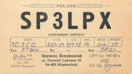 Polish Amateur Radio Station QSL Card Poland Y03CD SP3LPX - Radio Amatoriale