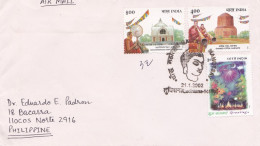 From India To Philippines - 2002 - Lettres & Documents