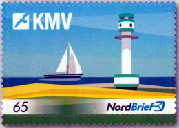 Germany Deutschland Allemagne 2017 Kiel Magazine Publisher Lighthouse Sailship NordBrief Stamp MNH - Privados & Locales