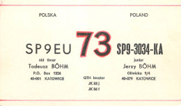 Polish Amateur Radio Station QSL Card Poland Y03CD SP9EU - Amateurfunk