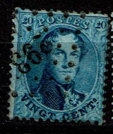 15A  Obl  LP 293 Peruwelz  + 4 - 1863-1864 Médaillons (13/16)