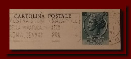 1954 Italy Italie Italia Intero Sir £20 Testo Corto Vg X Palermo Targhetta Entier Ps Card 2scans - Interi Postali