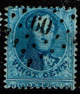 15A  Obl LP 60 BXL  Décentrage (sans Valeur) - 1863-1864 Medaillen (13/16)