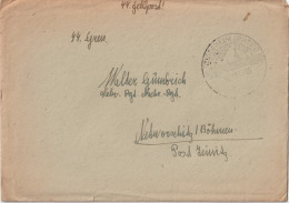 German SS Feldpost WW2: To SS Lehr Regiment In Netvorice (Czech Republic) (in German: Networschitz) Signed 18.8.1944 - Militaria