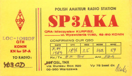 Polish Amateur Radio Station QSL Card Poland Y03CD SP3AKA - Radio Amateur