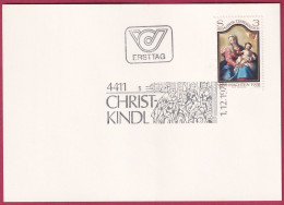 Österreich Ersttag Sonderstempel Mit MNr. 1591 Auf Karte, 4411 Christkindl 1. 12. 1978 - Weihnachten - FDC