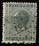 17A  Obl  LP 122 Haine St Paul  + 8 - 1865-1866 Perfil Izquierdo