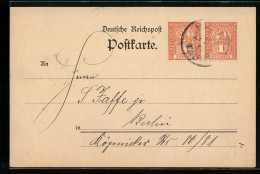 AK Berlin, A. Hirte, Private Stadtpost Berliner Packetfahrt AG  - Briefmarken (Abbildungen)