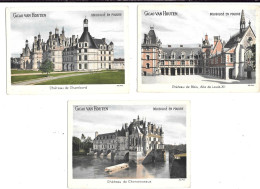 EK53 - CHROMOS CHOCOLAT VAN HOUTEN - CHATEAU DE CHENONCEAUX - CHATEAU DE CHAMBORD - CHATEAU DE BLOIS - Van Houten