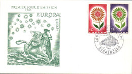 EUROPA 1964 FRANCE FDC - DESSIN DE DECARIS - 1964