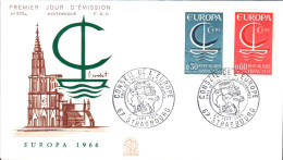 EUROPA 1966 FRANCE FDC - 1966