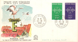 EUROPA 1959 FRANCE FDC - 1959