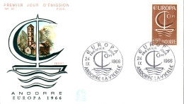 EUROPA 1966 ANDORRE FDC - 1966