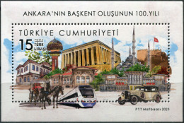 Turkey 2023. 100 Years Of The Designation Of Ankara As Capital (MNH OG) S/S - Neufs