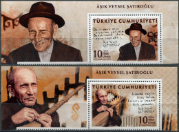 Turkey 2023. Âşık Veysel Şatıroğlu, Poet (MNH OG) Set Of 2 Stamps - Ungebraucht