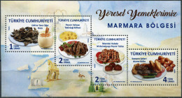 Turkey 2018. Dishes From The Marmara Sea Region (MNH OG) Souvenir Sheet - Neufs