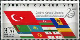 Turkey 2017. Diplomatic Relations With Friendly Countries (MNH OG) Stamp - Nuevos