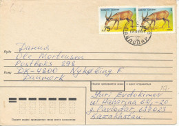 Kazakhstan Cover Sent To Denmark 12-1-1992 ?? Topic Stamps - Kazachstan