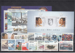 Greenland 2004 - Full Year MNH ** Excluding Self-Adhesive Stamps - Años Completos