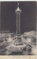 PARIS LA NUIT La Colonne De La Bastille Illuminée - Paris La Nuit