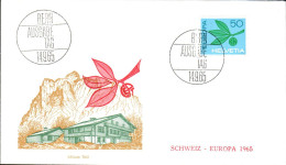 EUROPA 1965 SUISSE  FDC - 1965