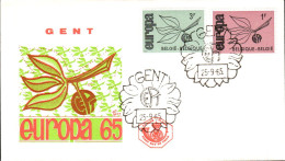 EUROPA 1965 BELGIQUE FDC - 1965