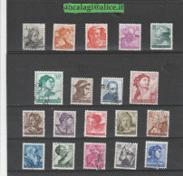 USATI ITALIA 1961 - Ref.0143A "MICHELANGOLESCA" Serie Completa Di 19 Val. - - 1961-70: Used