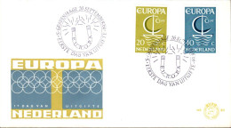 EUROPA 1966 PAYS BAS  FDC - 1966