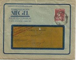 FRANCE ANNEE 1907 N°137 PERFORE ETABLISSEMENT SIEGEL  MAI 1925 + 2 FACTURES+PUB TB  - Lettres & Documents