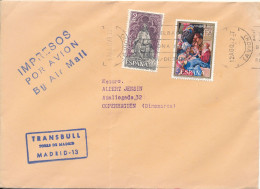 Spain Cover Sent Air Mail To Denmark 12-8-1972 Folded Cover - Storia Postale