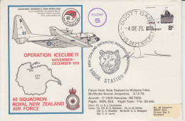 Ross Dependency 1975 Operation Icecube 11 Signature  Ca Scott Base 4 DE 1975 (ZO248) - Storia Postale