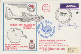 Ross Dependency 1975 Operation Icecube 11 Signature  Ca Scott Base 5 DE 1975 (ZO249) - Brieven En Documenten
