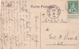 Lion Pellens Cachet Nil St Vincent St Martin 7-8 II 1914 SIMPLE CERCLE PERIODE 1ER GUERRE - 1912 Pellens