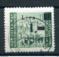 Istria Litorale Sloveno 1 Lira "P" Stretta E Punto Tondo Usato - Andere & Zonder Classificatie