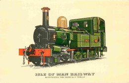 Trains - Matériel - Art Illustration - Isle Of Man Railway - Beyer Peacock Tank Engine No 8 Fenella - CPM 14x9 Cms - Voi - Matériel