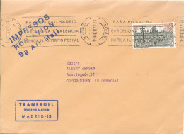 Spain Cover Sent Air Mail To Denmark 4-3-1972 Single Franked - Lettres & Documents