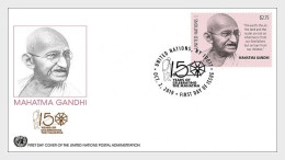 UNITED NATIONS 2019 150TH BIRTH ANNIVERSARY OF MAHATMA GANDHI FIRST DAY COVER FDC USED RARE - Mahatma Gandhi