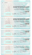 UKRAINE 1 MILLION KARBOVANTSIV 1992 UNC P 91A ( 5 Billets ) - Ucraina