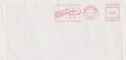 Bund Brief Mit Freistempel Rot Vorführstempel 1991 Francotyp Postalia B66 4846 - Franking Machines (EMA)