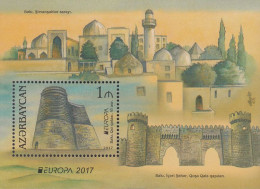 Azerbaijan 2017 Lighthouses Maiden Tower ( Old City ) Baku.Michel BL.176a - Leuchttürme