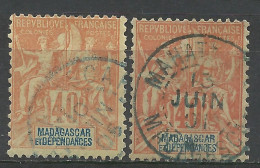 MADAGASCAR N° 37 X 2 Nuances OBL / Used - Oblitérés