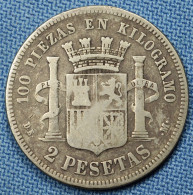 Spain / Espana • 2 Pesetas 1870 • DE-M • Espagne • (< Bullion Value) •  [24-398] - Otros & Sin Clasificación