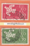 USATI ITALIA 1961 - Ref.0154A "EUROPA" Serie Di 2 Val. Da L.30 E L.70 - - 1961-70: Oblitérés