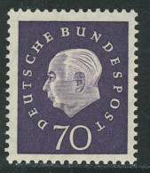 306 Theodor Heuss 70 Pf ** Postfrisch - Ungebraucht