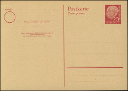 P 20 Heuss I 20 Pf Mit 5 Linien, PLZ-Kreis ** - Postcards - Mint