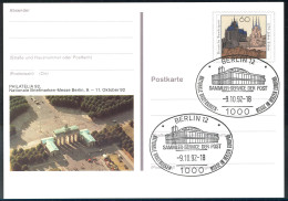 PSo 28 Briefmarken-Messe PHILATELIA Berlin 1992, ESSt Messegebäude 9.10.92 - Postkaarten - Ongebruikt