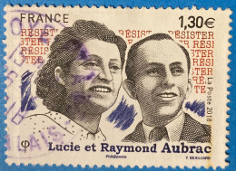 France 2018 : Lucie Et Raymond Aubrac, Résistants N° 5219 Oblitéré - Oblitérés