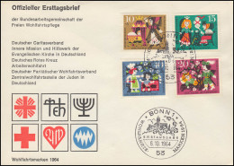 447-450 Märchen Brüder Grimm: Dornröschen-Satz Auf Schmuck-FDC ESSt Bonn 6.10.64 - Fairy Tales, Popular Stories & Legends